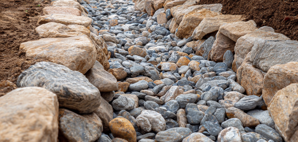 French drain and landscape drainage installation in Southwest Ohio