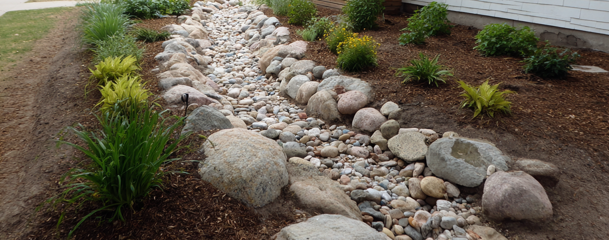 Grading adjustment to improve water runoff on commercial property